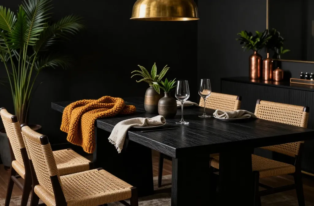 8 Black Dining Room Table Decor Ideas for Bold, Cozy Spaces