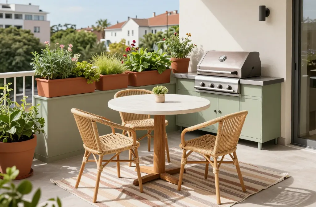 6 Balcony Ideas Apartment with Grill: Cozy & Chic Patio Tips