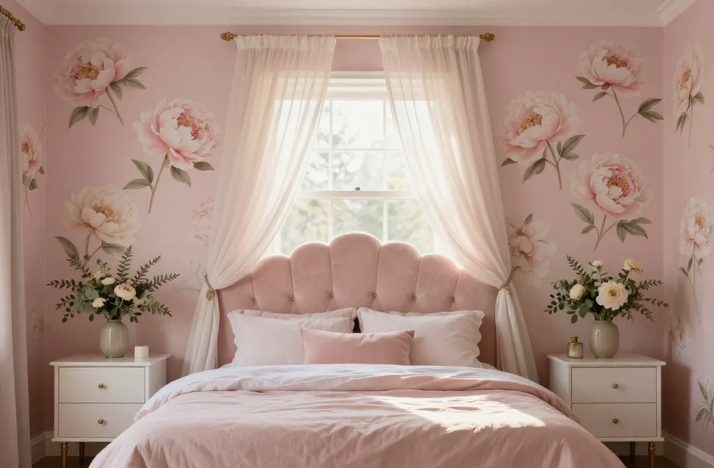 6 Floral Wallpaper Bedroom Girl Rooms Ideas: Dreamy & Fresh