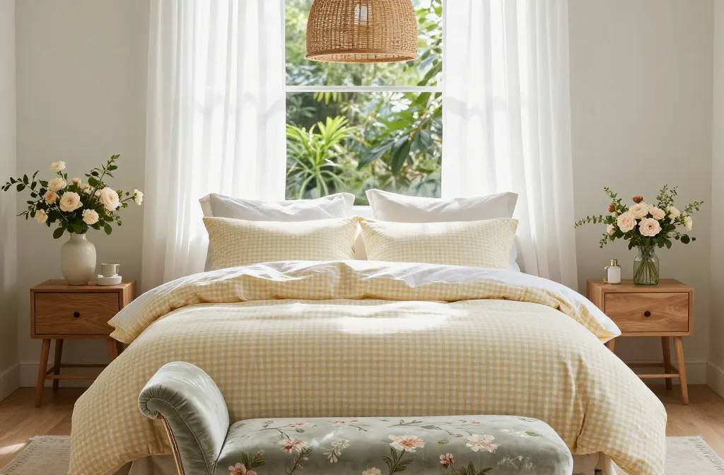 5 Gingham and Floral Bedroom Ideas You’Ll Love