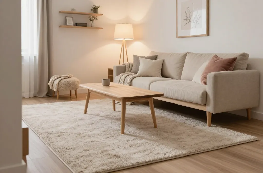 6 Small Apartment Decorating with Carpet Ideas: Cozy Chic