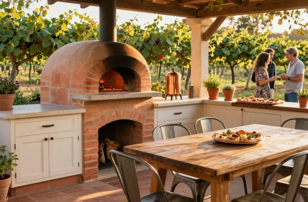 8 Outdoor Kitchen Design with Pizza Oven Ideas: Cozy Outdoor Ovens