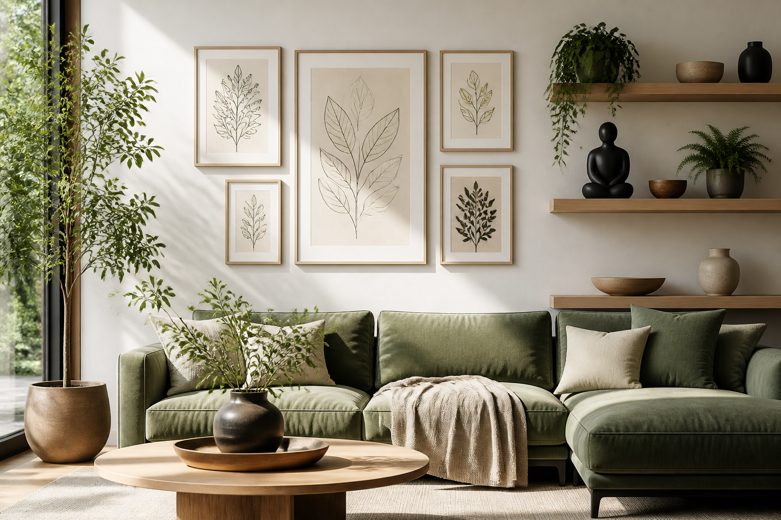5 Green Wall Art Living Room Ideas to Inspire