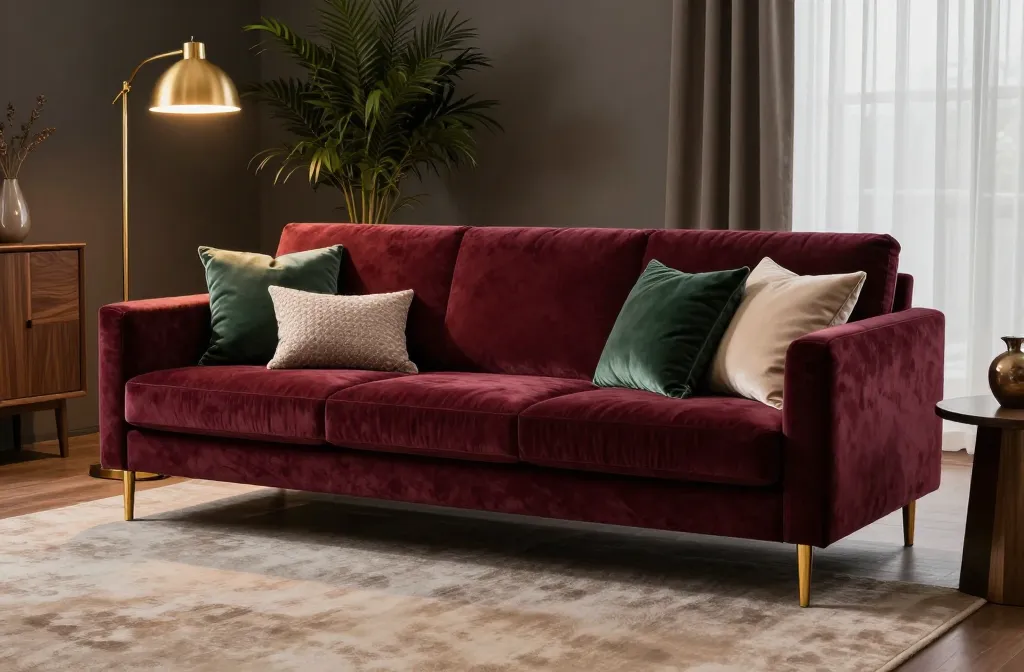 6 Burgundy Sofa Living Room Color Schemes