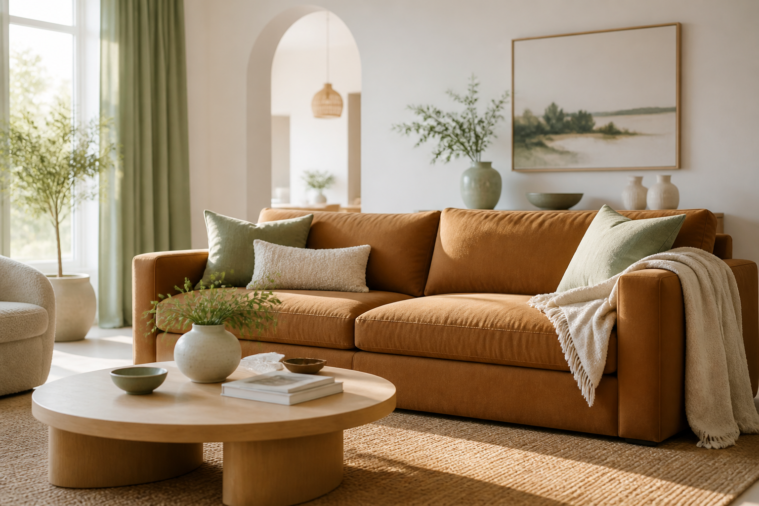 5 Carmel Couch Living Room Color Schemes That Wow