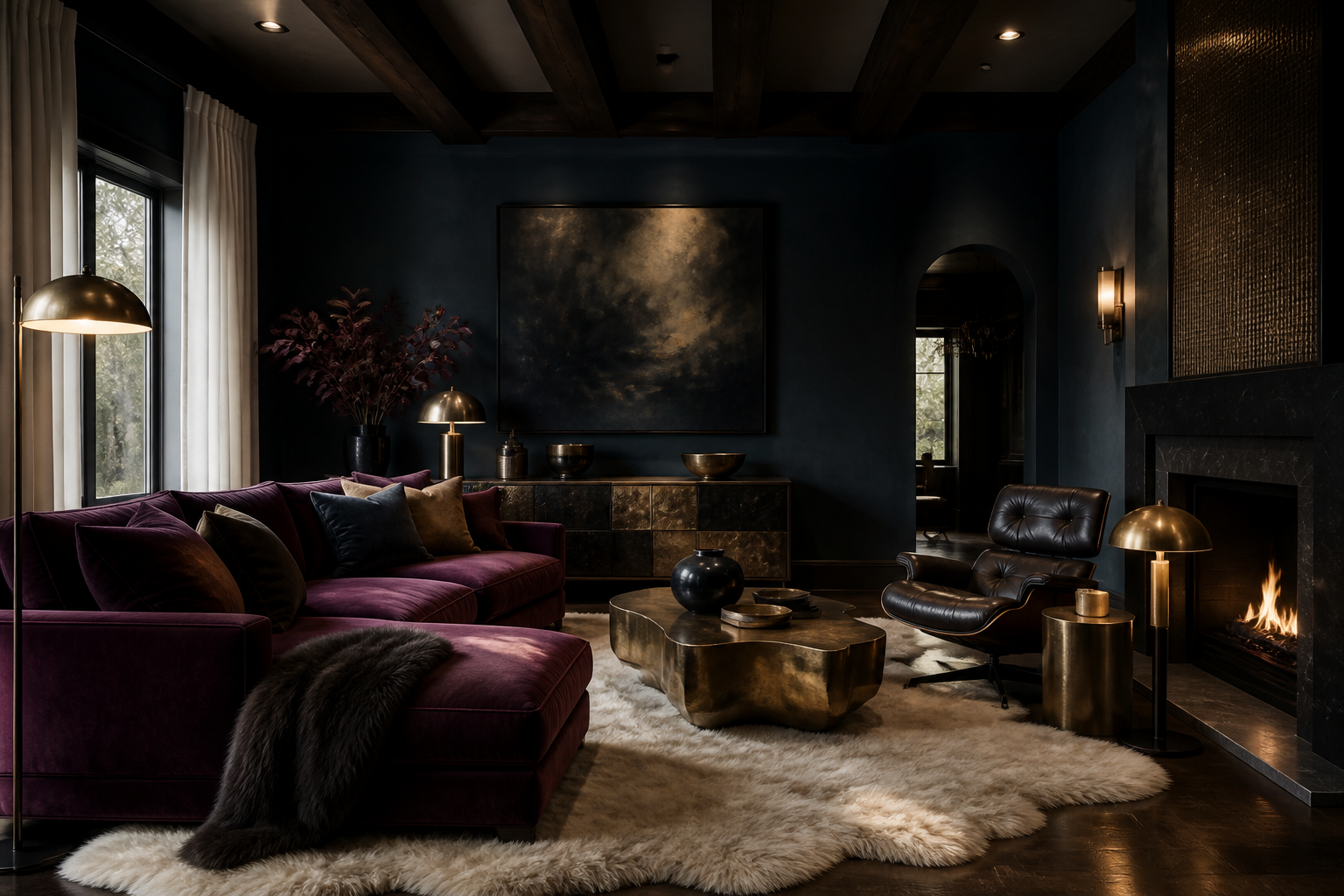 6 Dark Beams Living Room Color Schemes That Wow