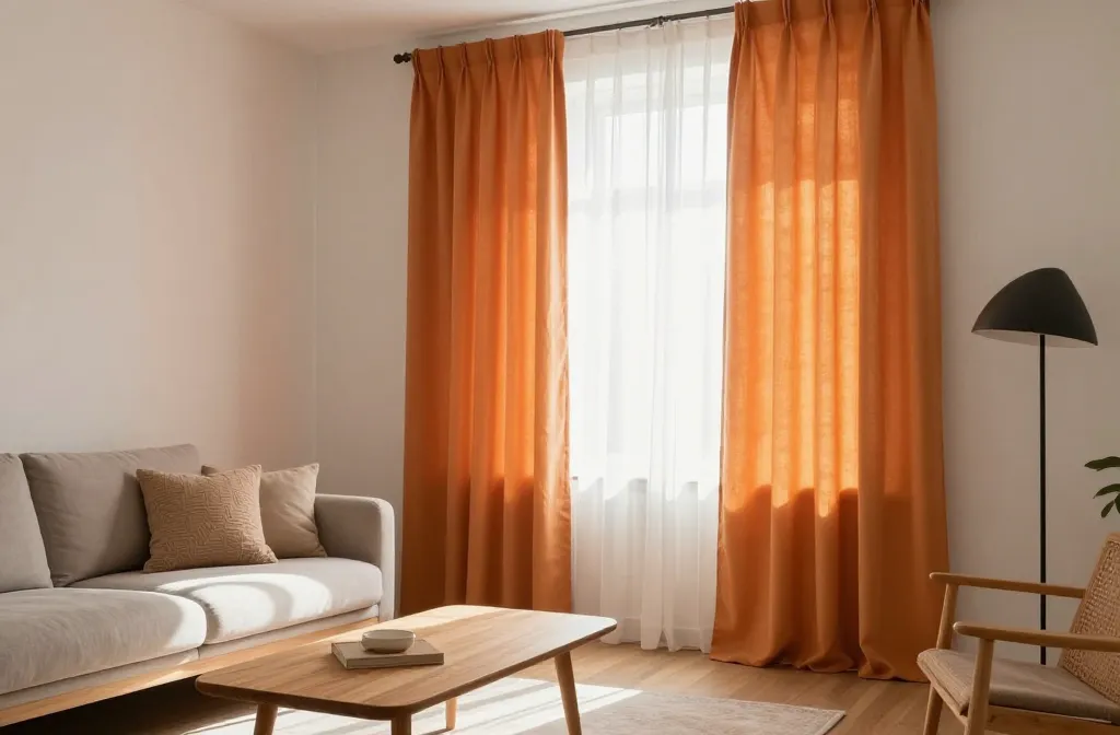 5 Orange Curtains Living Room Ideas That Wow
