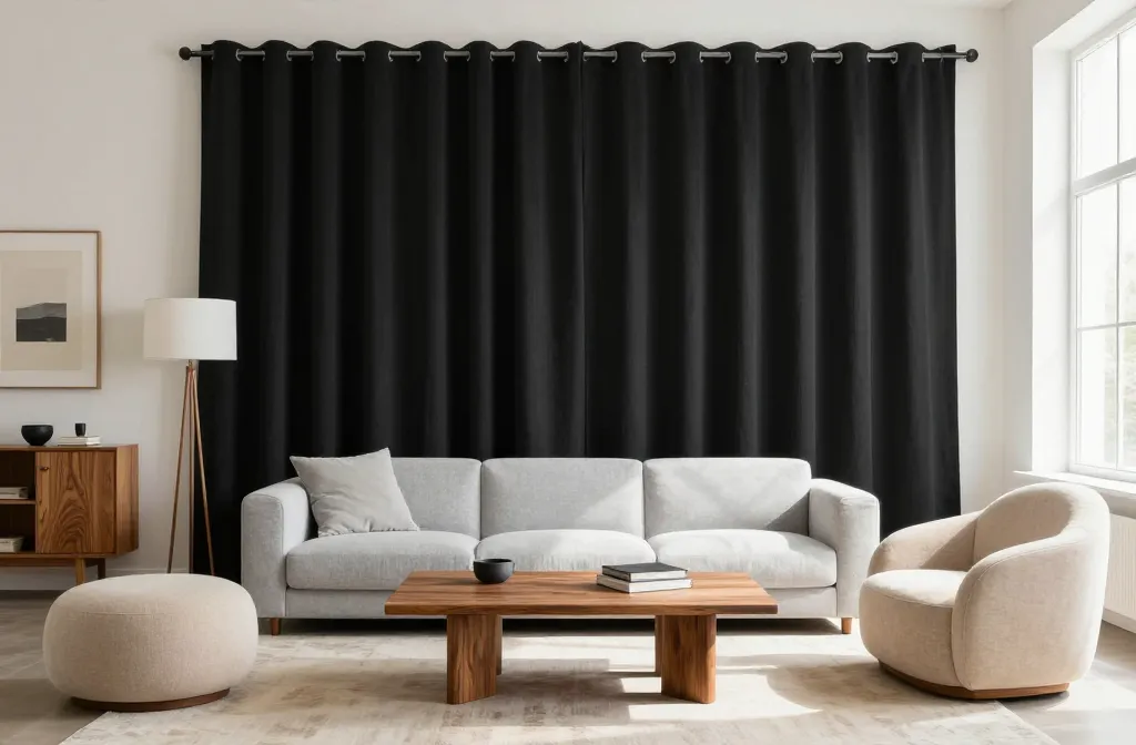 6 Living Room Black Curtains Ideas for Bold, Cozy Spaces