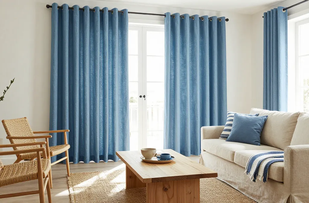 5 Living Room with Blue Curtains Ideas: Chic & Cozy
