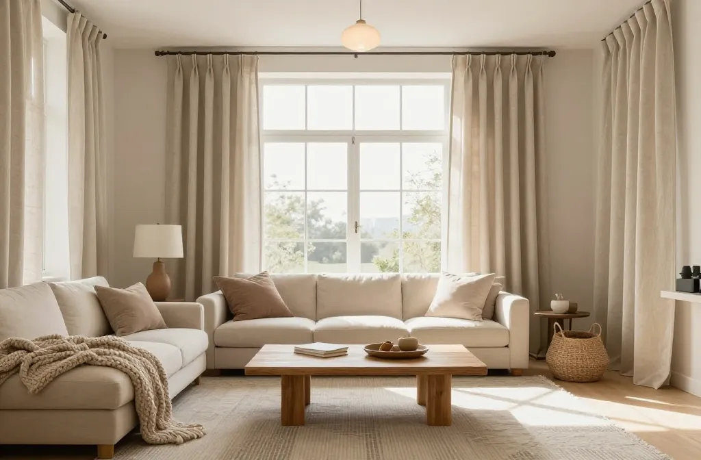 5 Roll Curtains Living Room Ideas: Chic Lighting & Texture