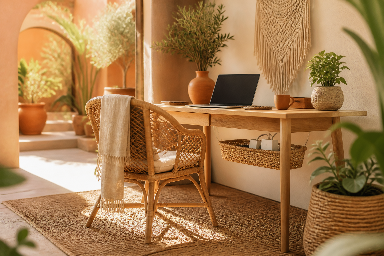 6 Boho Office Desk Ideas for Dreamy Work Nooks