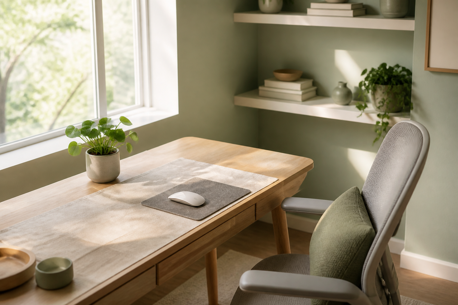 5 Green Office Desk Ideas for Calm, Bold Vibes