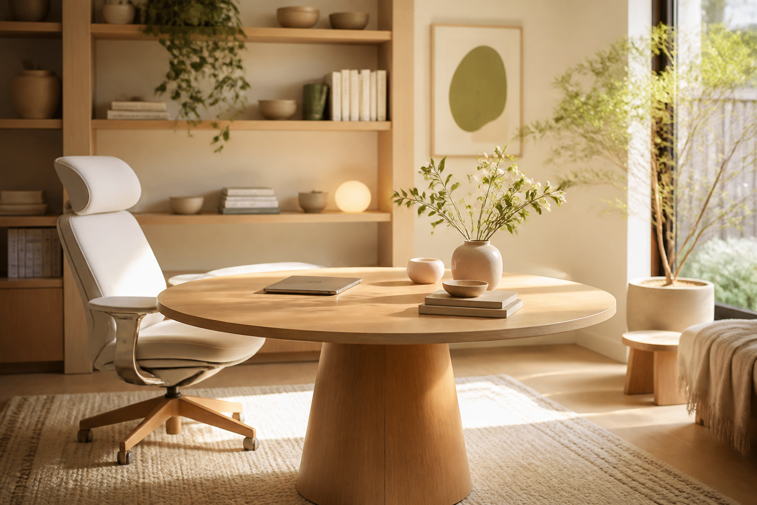6 Round Office Desk Ideas for Creative Workspaces