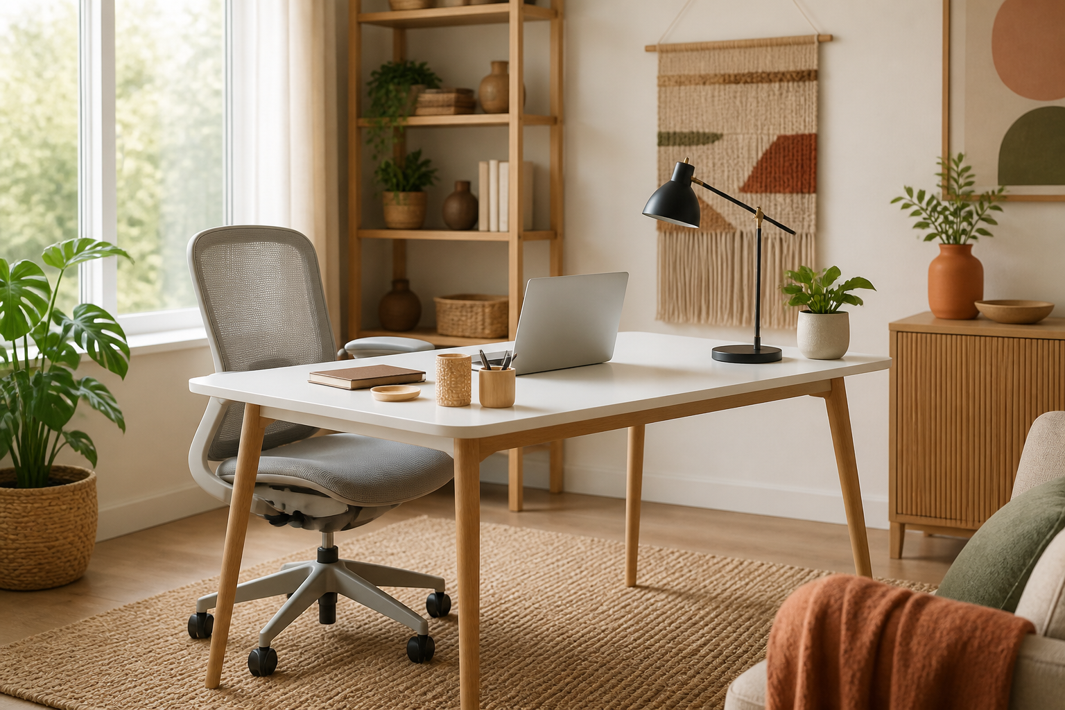 5 Office with White Desk Ideas: Bright & Calm Workspace