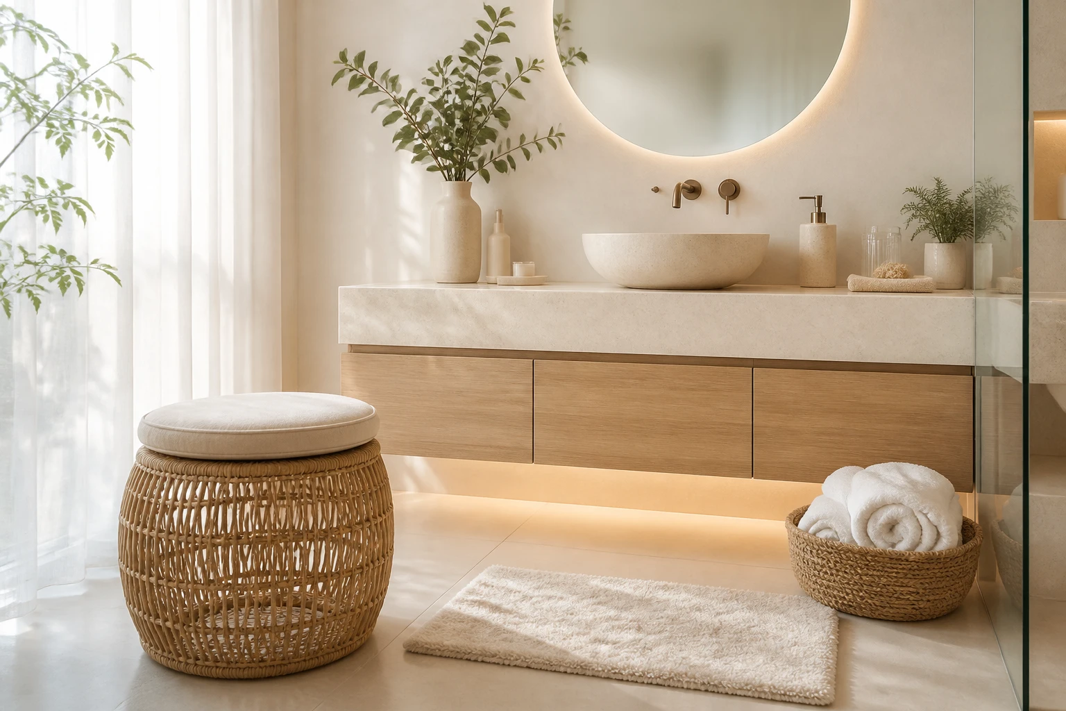 6 Stool in Bathroom Decor Ideas: Tiny Seating, Big Style