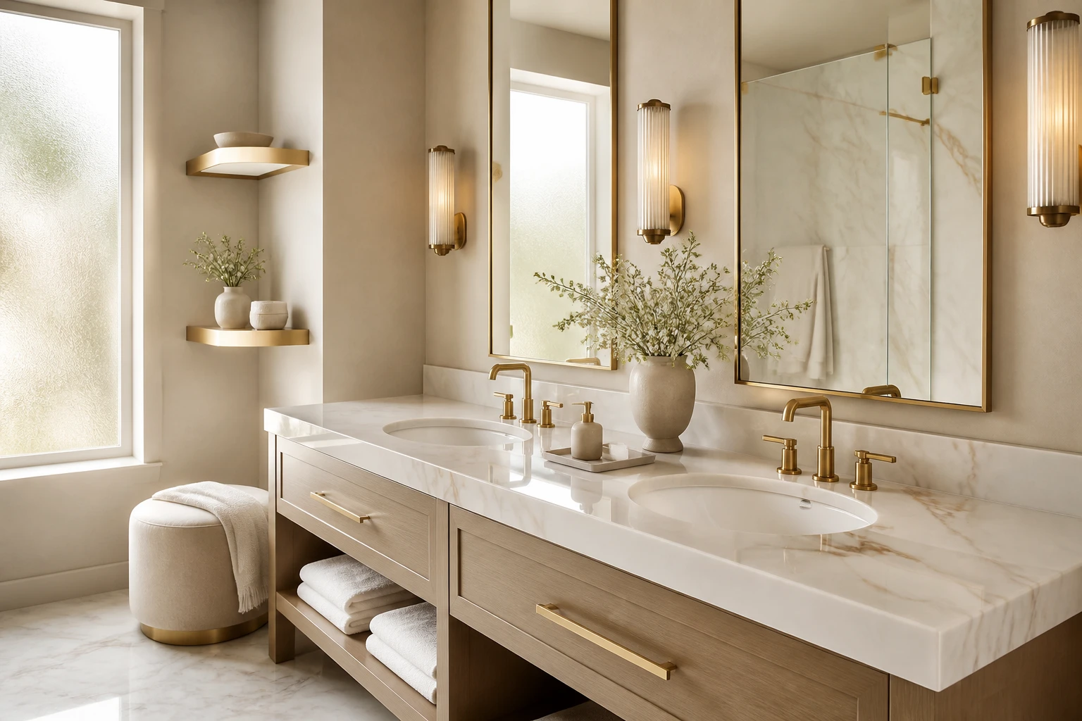 7 Two Sink Bathroom Ideas Decor That Wow: Luxe Double Vanities
