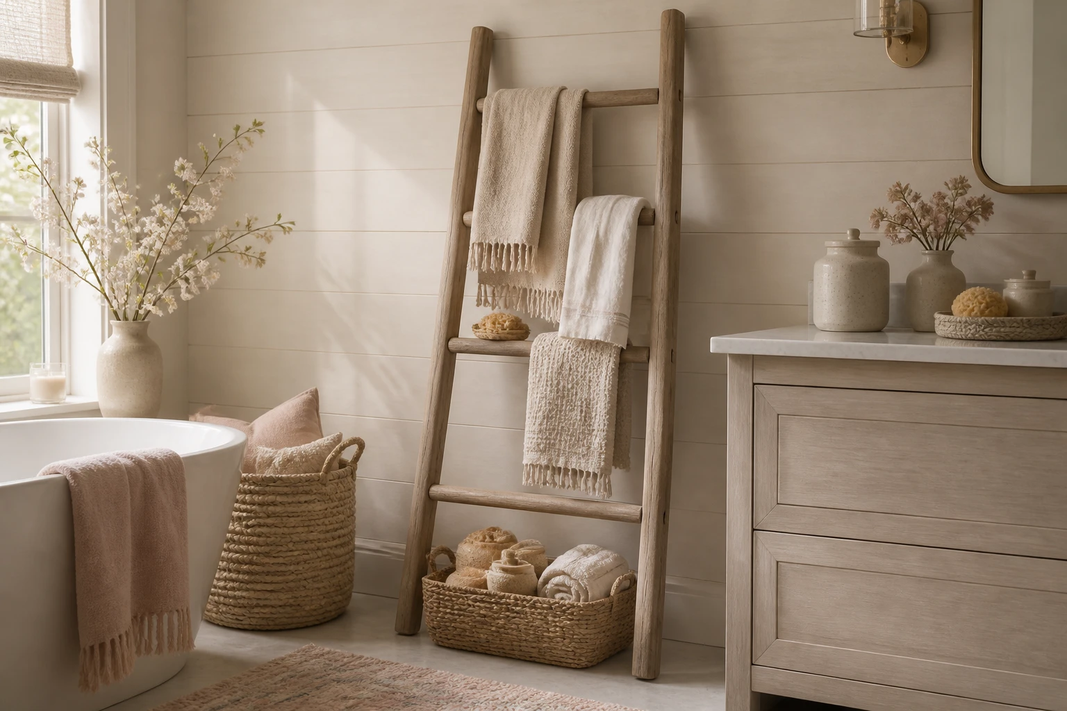 5 Bathroom Ladder Decor Ideas: Chic, Bold, Cozy