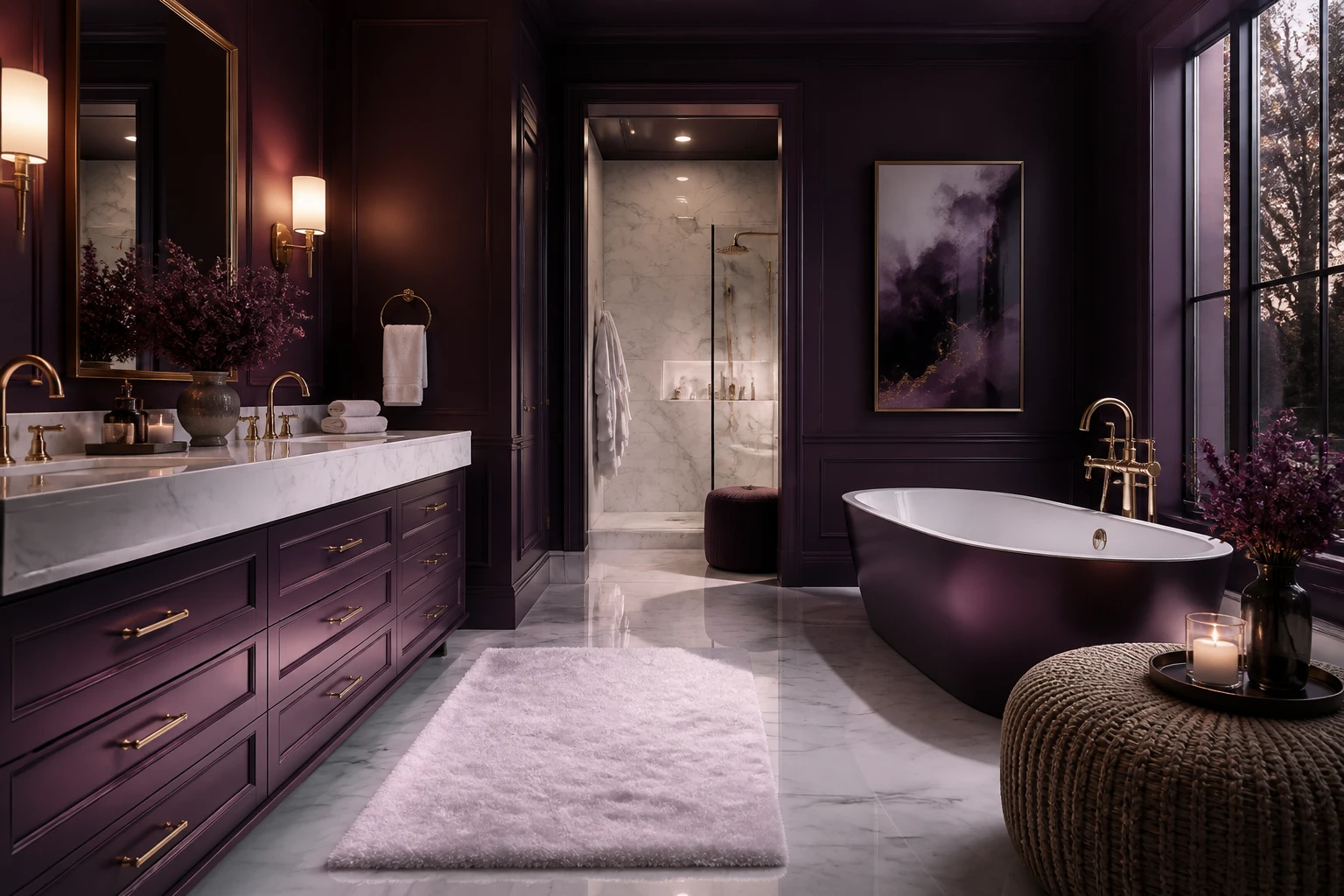6 Bathroom Decor Purple Ideas: Bold Spa to Retro Vanity