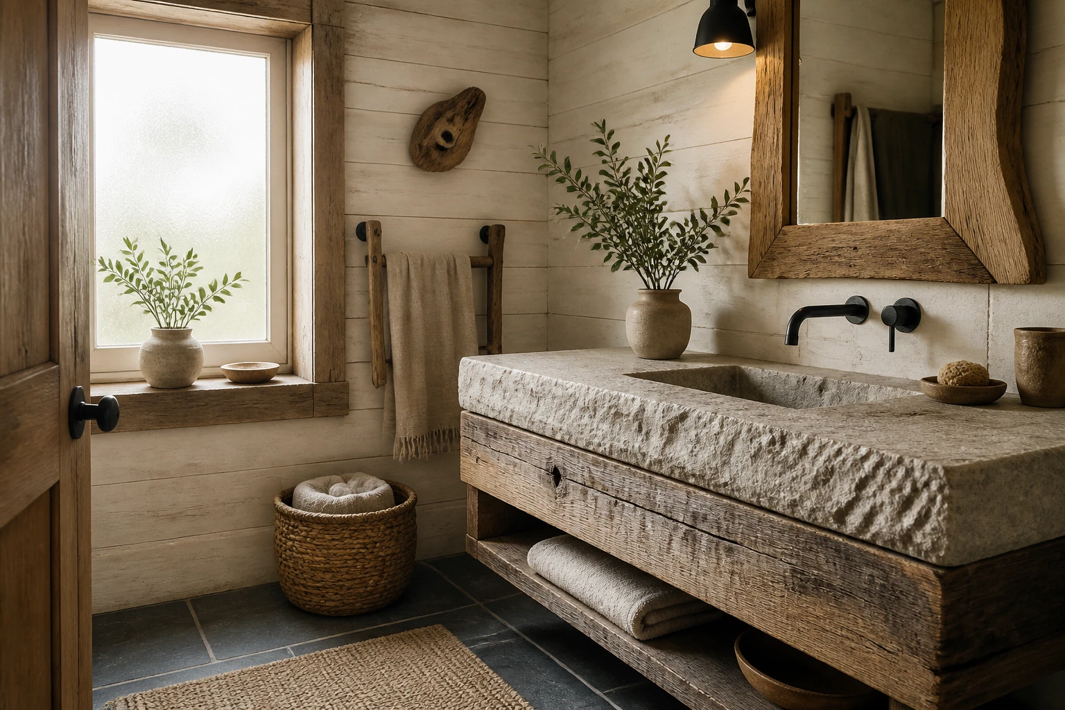 7 Primitive Bathroom Decor Ideas: Cozy Rustic Inspo
