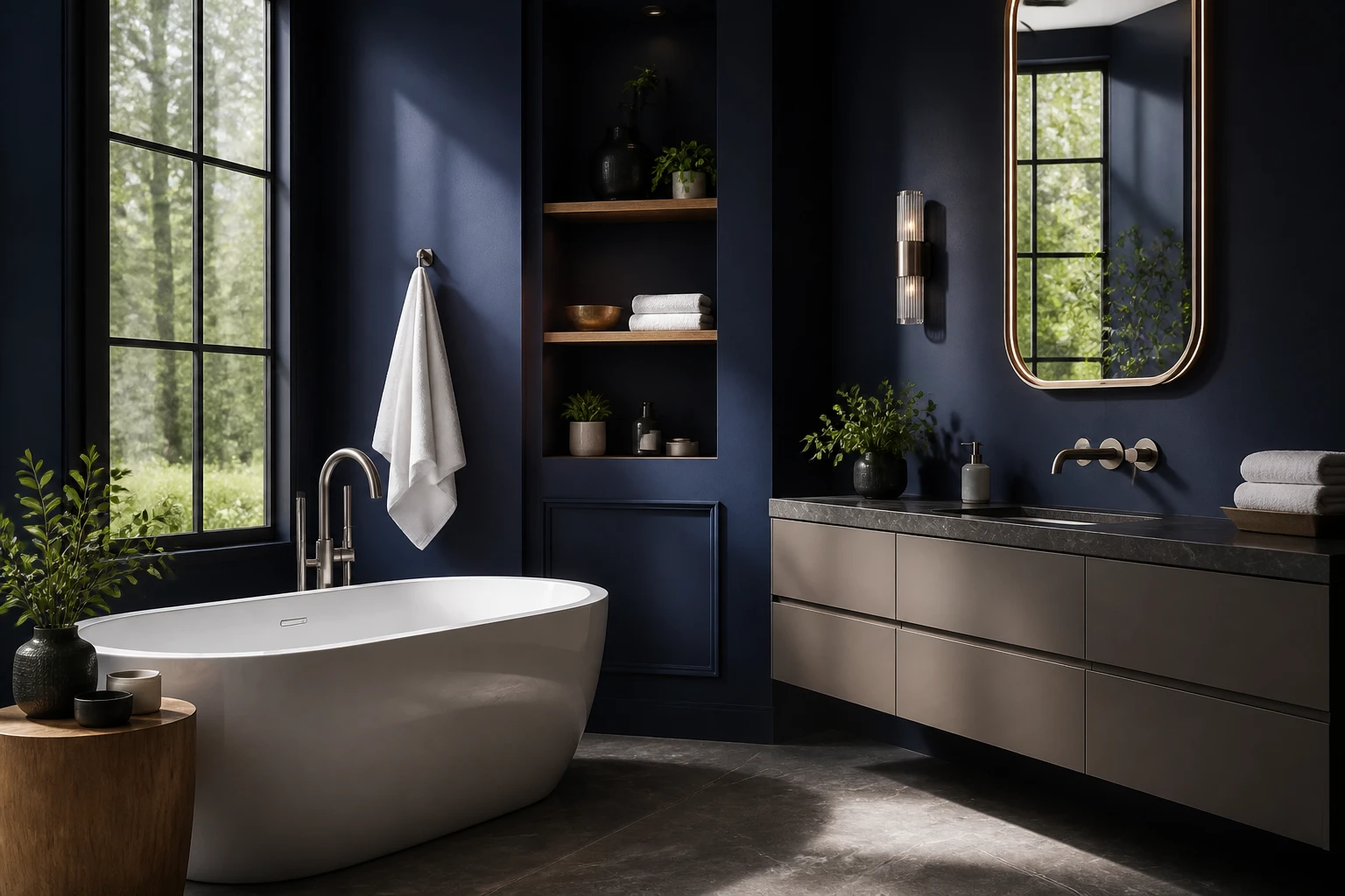 5 Dark Blue Bathroom Decor Ideas: Luxe & Moody Moments