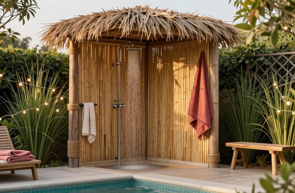 8 Outdoor Showers Poolside Ideas: Luxe Deckside Vibes