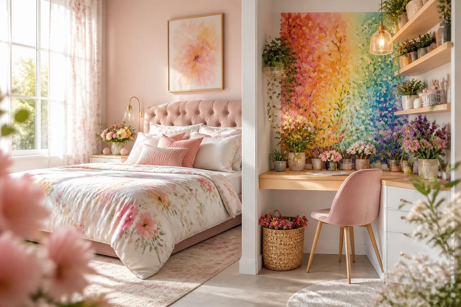 6 Rainbow Flower Room Decor Ideas That Spark Joy