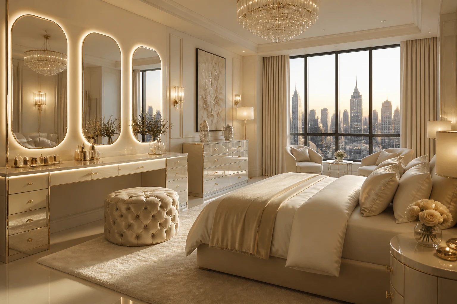 6 Led Wall Mirror Bedroom Ideas for Glam Bedrooms