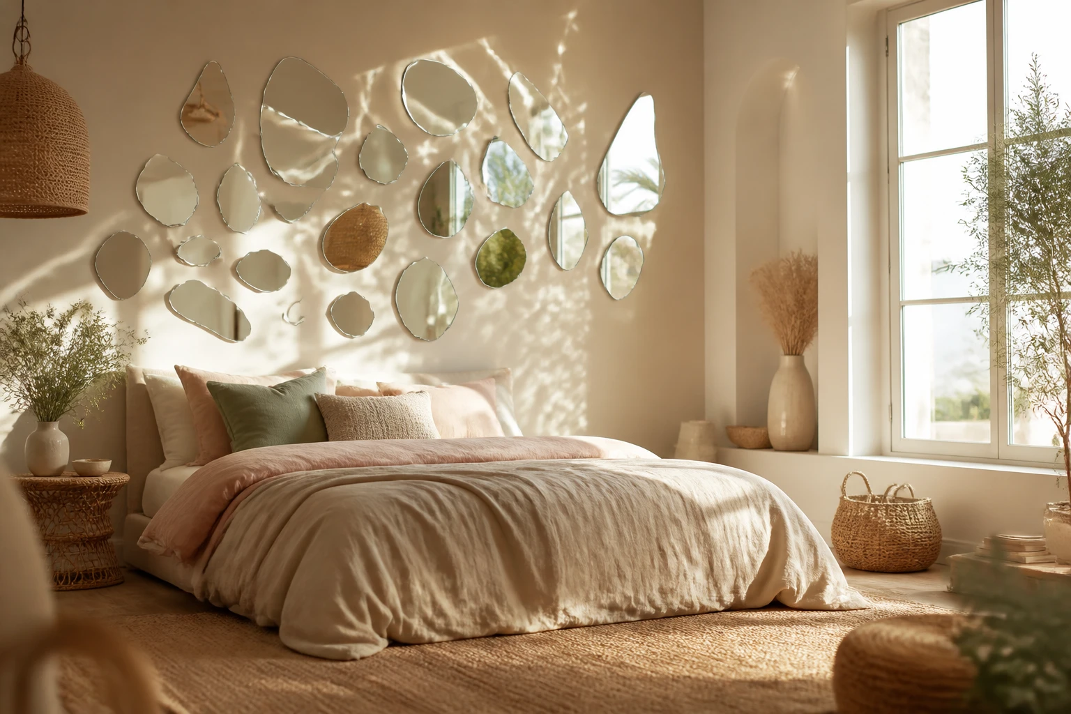 5 Irregular Mirror Bedroom Ideas for Bright, Surreal Vibes