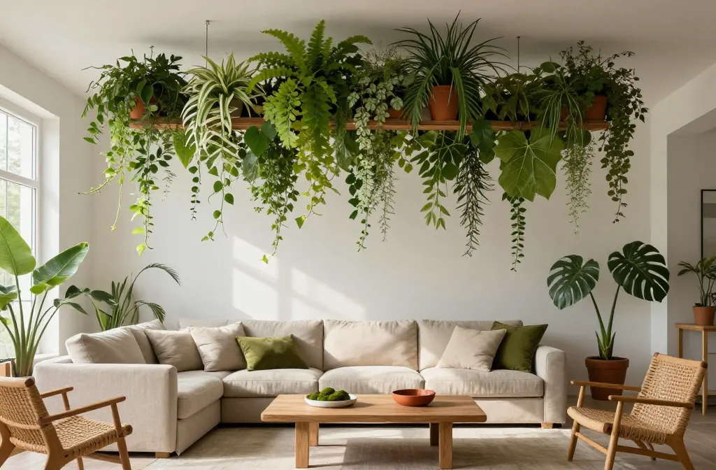 6 Hanging Plants Ceiling Ideas for Cozy Chic Rooms