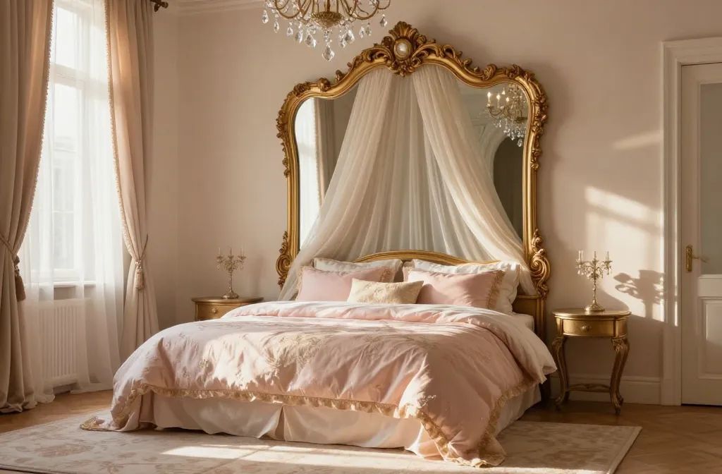 7 Vintage Gold Mirror Bedroom Ideas: Glam Sleep Setup
