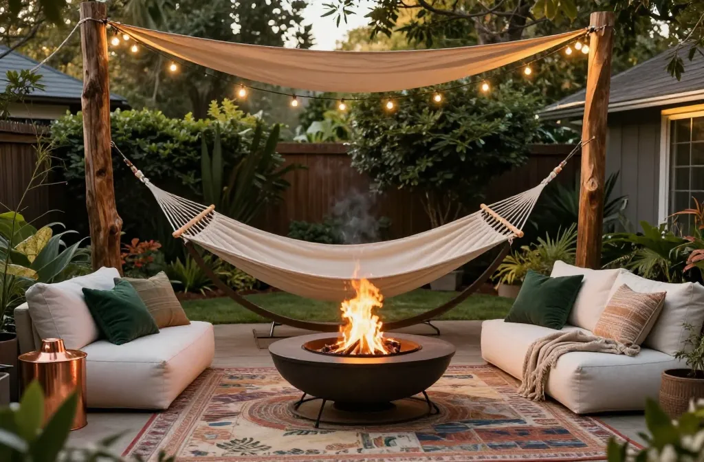 8 Fire Pit Hammock Ideas Backyard: Cozy Backyard Bliss