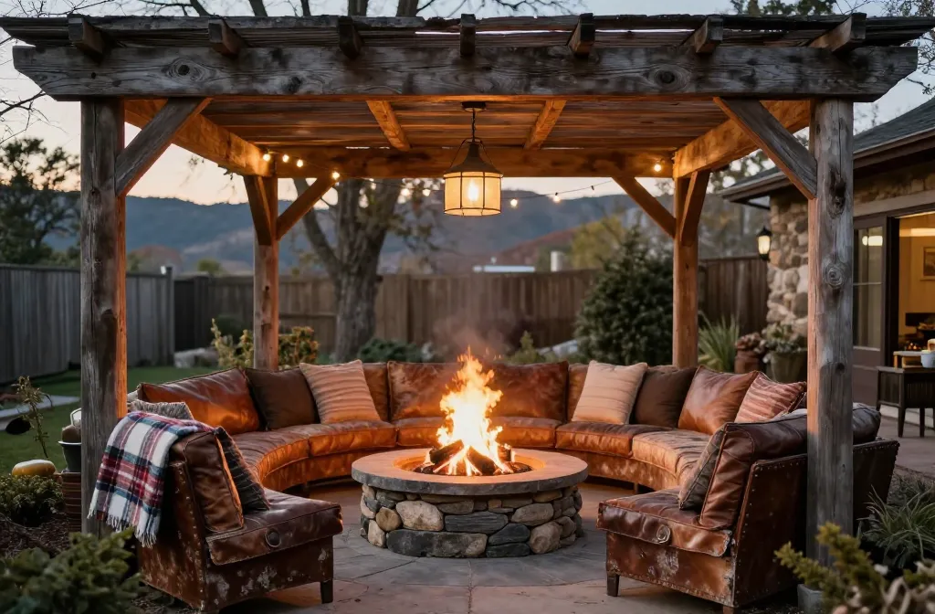 8 Pergola with Fire Pit Backyard Ideas for Vibes That Wow